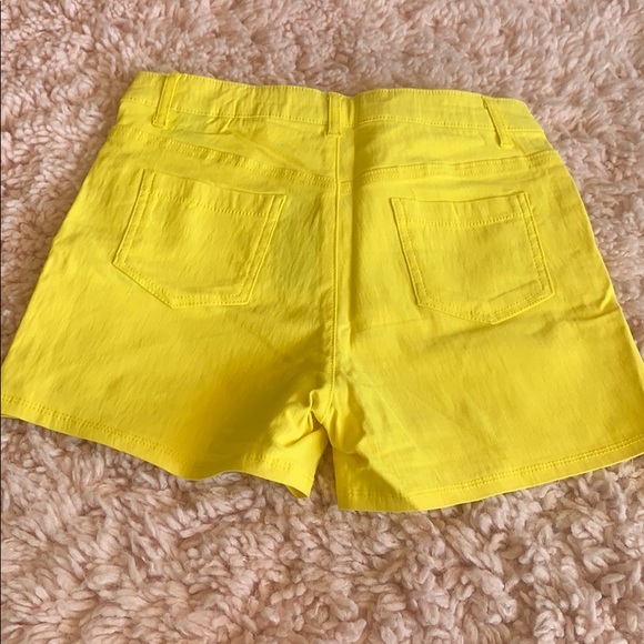 High Waisted Yellow Shorts - Picture 6 of 8